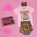 6-9 M Bummie, Bow, Onesie Set