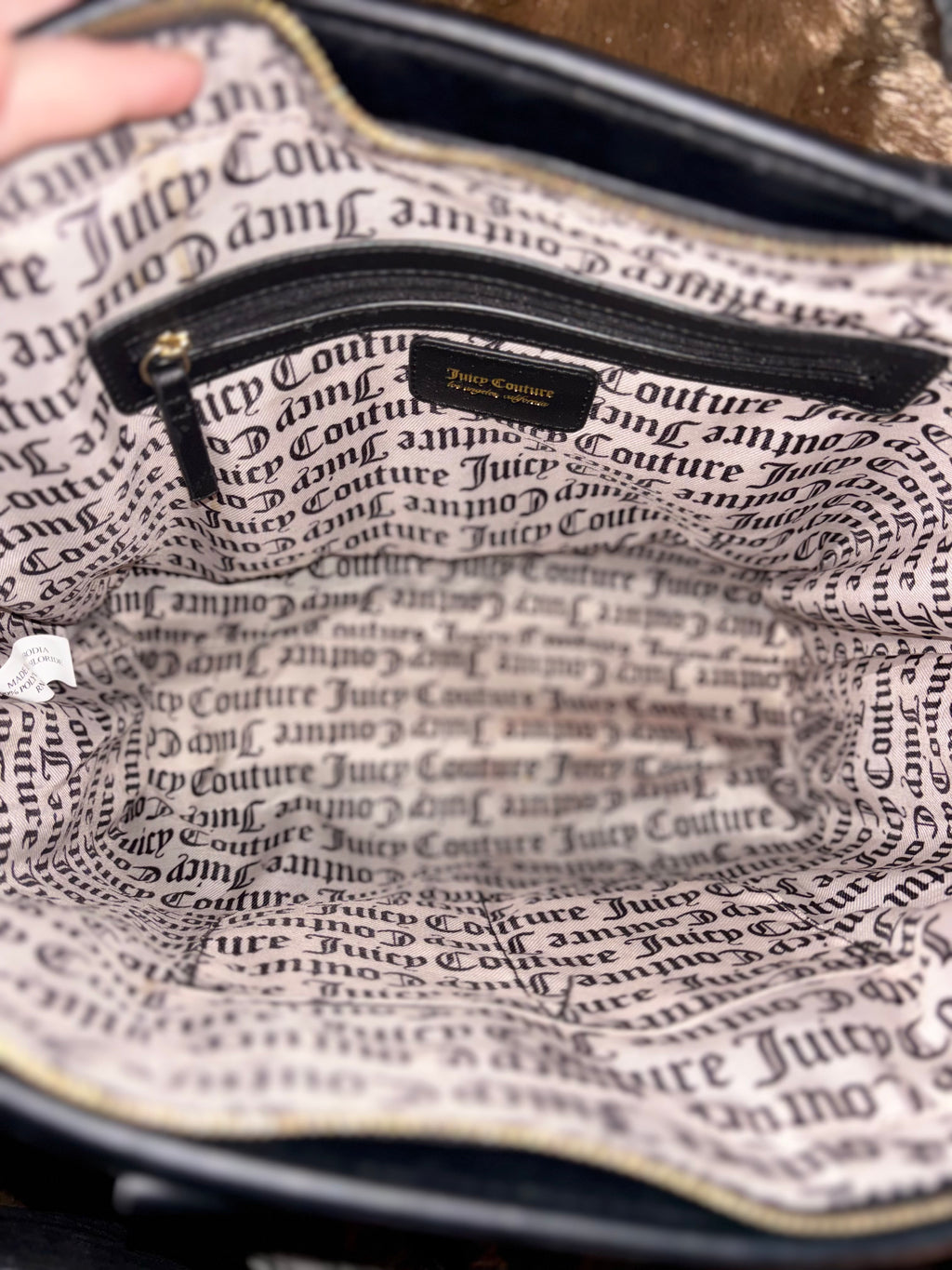 Authentic Juicy Couture Tote With Coin Pouch and Charm